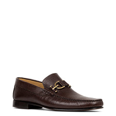 DACIO | Men Donald Pliner Shoes Dark Brown Lizard Print