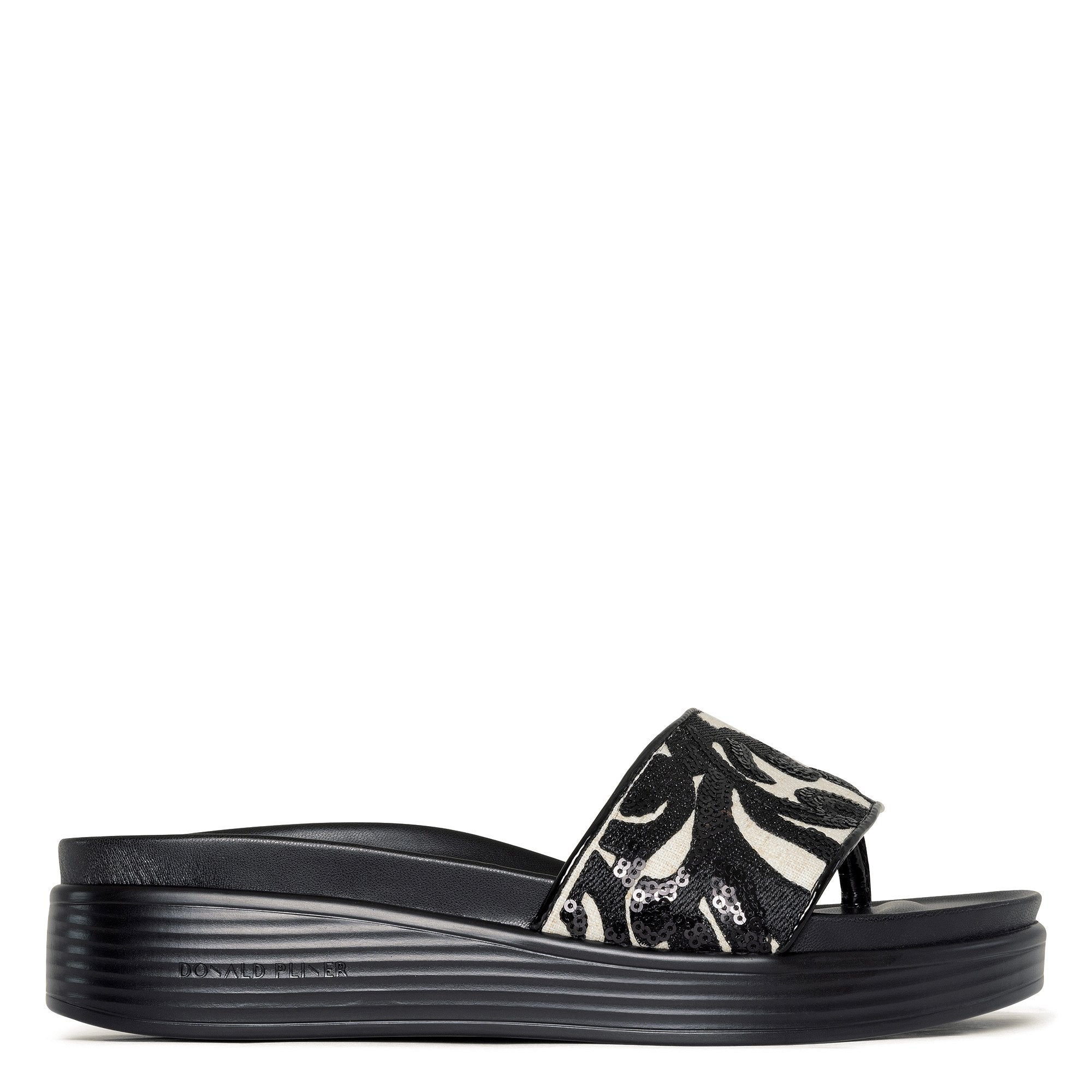 FIFI | Women Donald Pliner Shoes Natural Black Brocade
