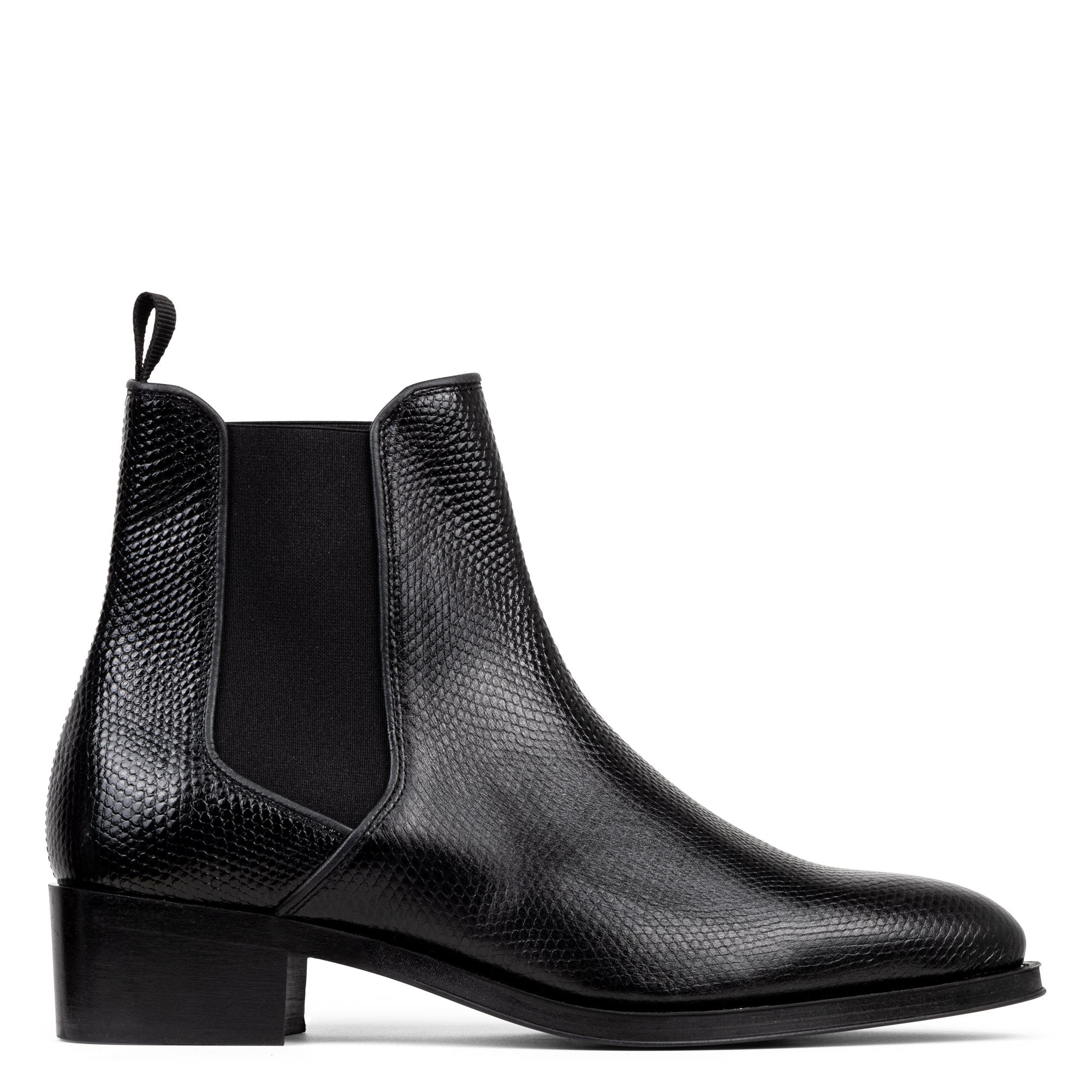 ASHFORD | Men Donald Pliner Shoes Black Lizard Print Leather