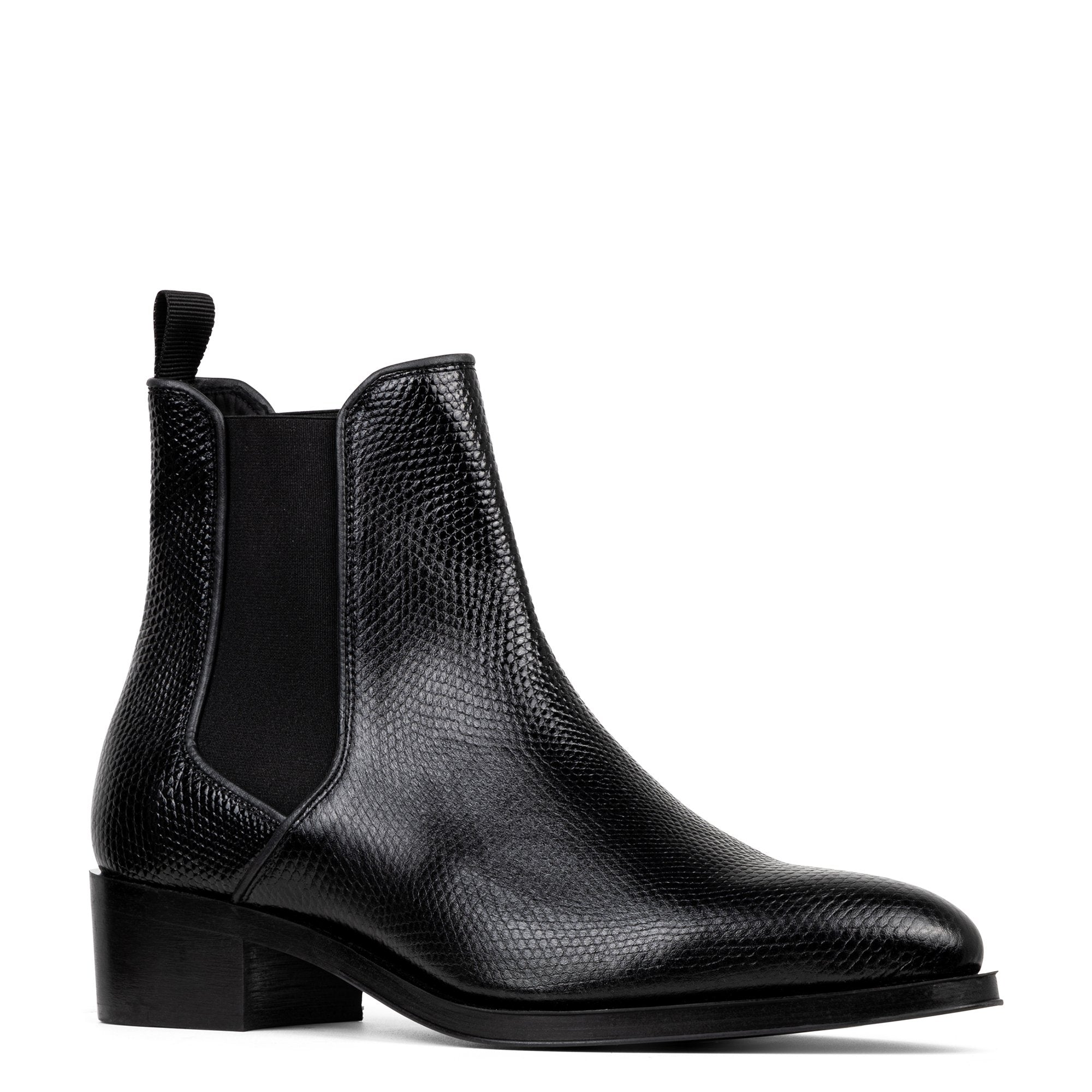 ASHFORD | Men Donald Pliner Shoes Black Lizard Print Leather