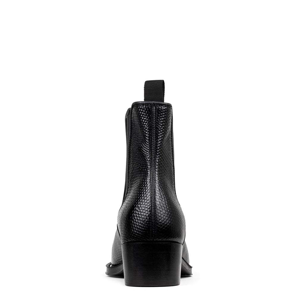 ASHFORD | Men Donald Pliner Shoes Black Lizard Print Leather