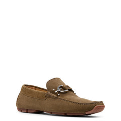 DACIO DRIVER | Men Donald Pliner Shoes Olive Perf Suede