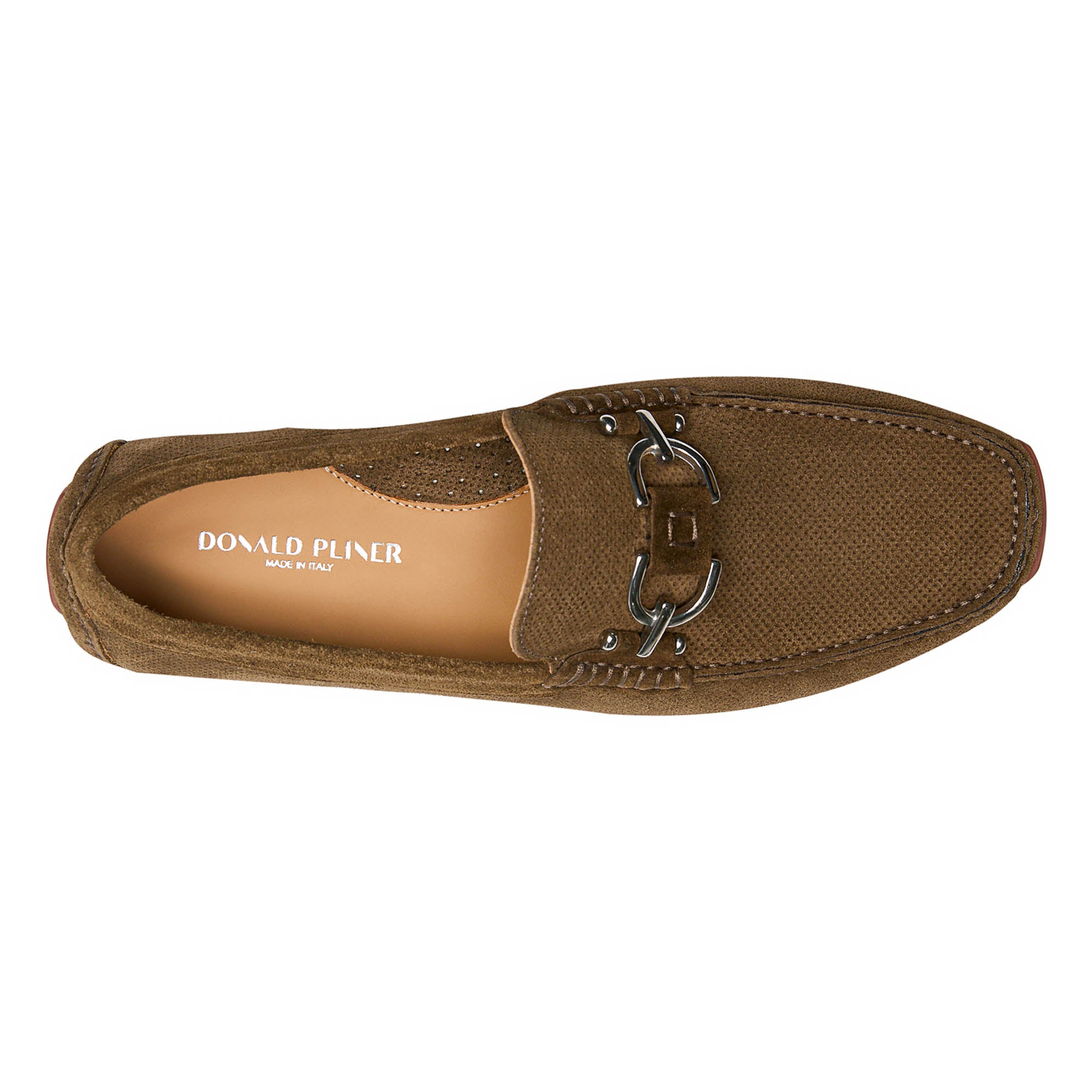 DACIO DRIVER | Men Donald Pliner Shoes Olive Perf Suede