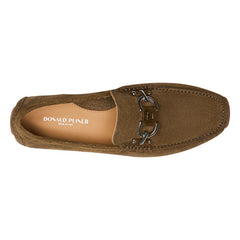 DACIO DRIVER | Men Donald Pliner Shoes Olive Perf Suede