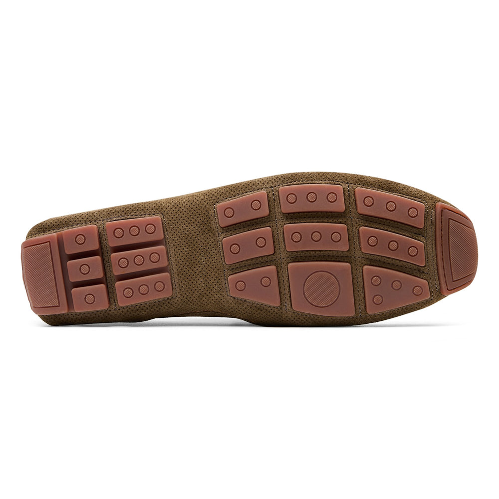 DACIO DRIVER | Men Donald Pliner Shoes Olive Perf Suede