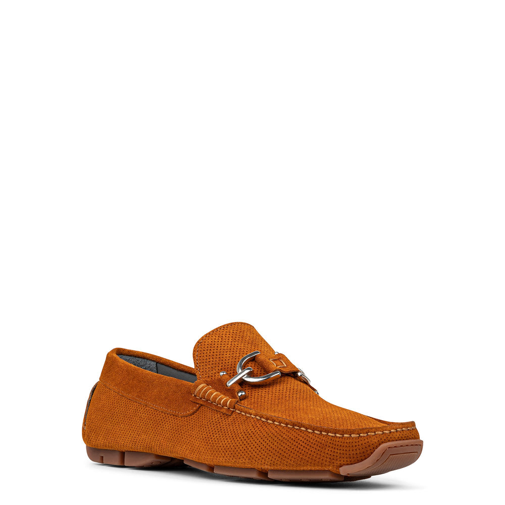 DACIO DRIVER | Men Donald Pliner Shoes Brick Perf Suede