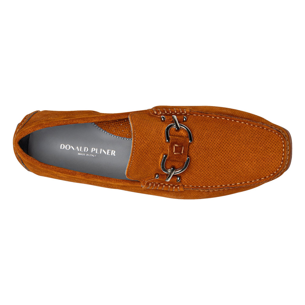 DACIO DRIVER | Men Donald Pliner Shoes Brick Perf Suede