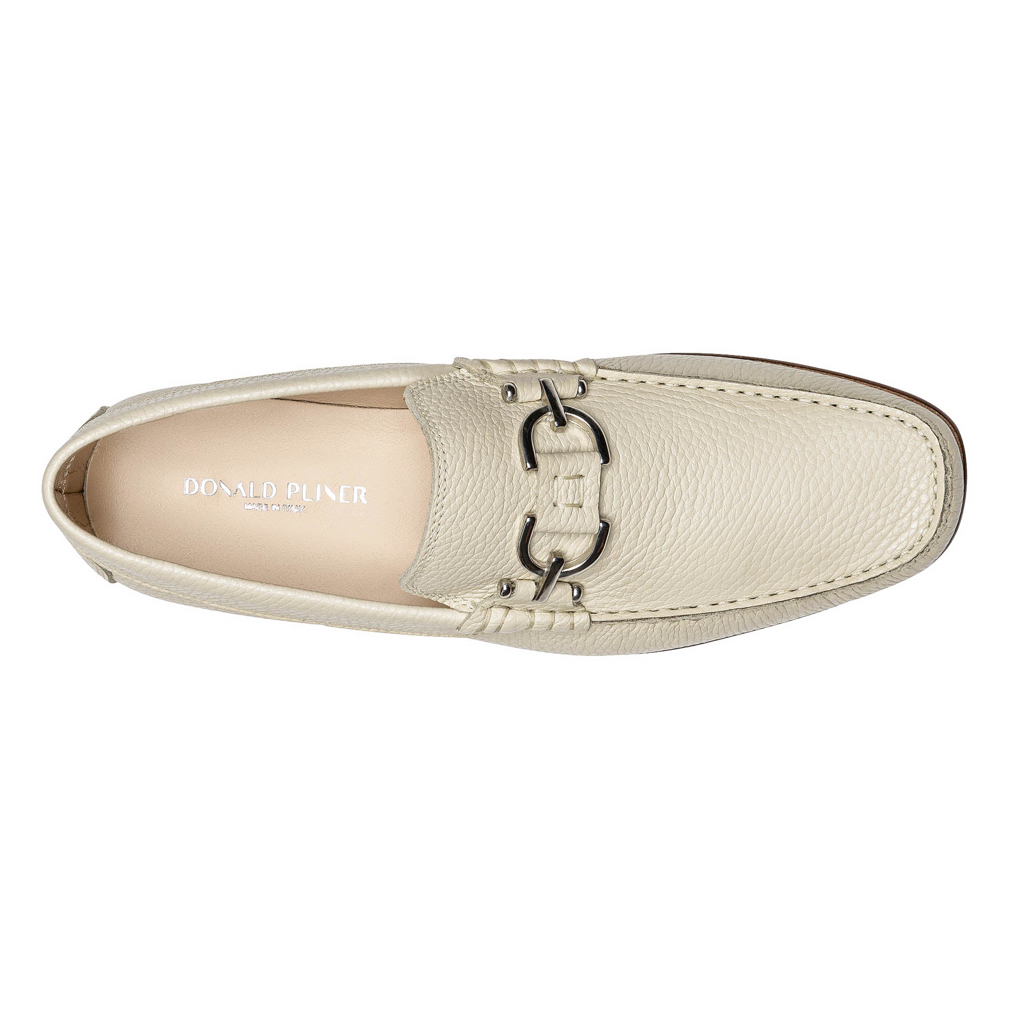 DACIO | Men Donald Pliner Shoes Off White Pebbled Leather