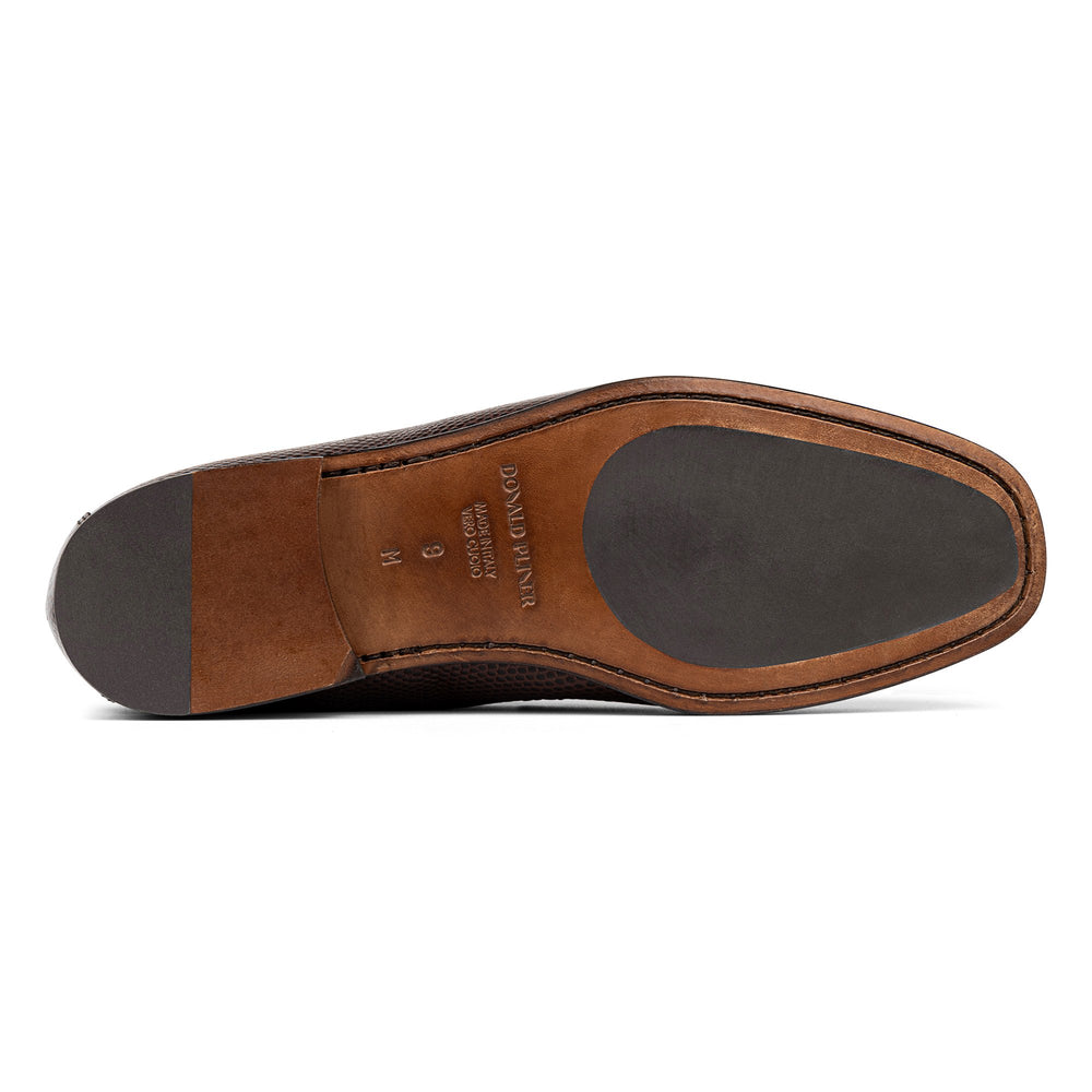 DACIO | Men Donald Pliner Shoes Dark Brown Lizard Print