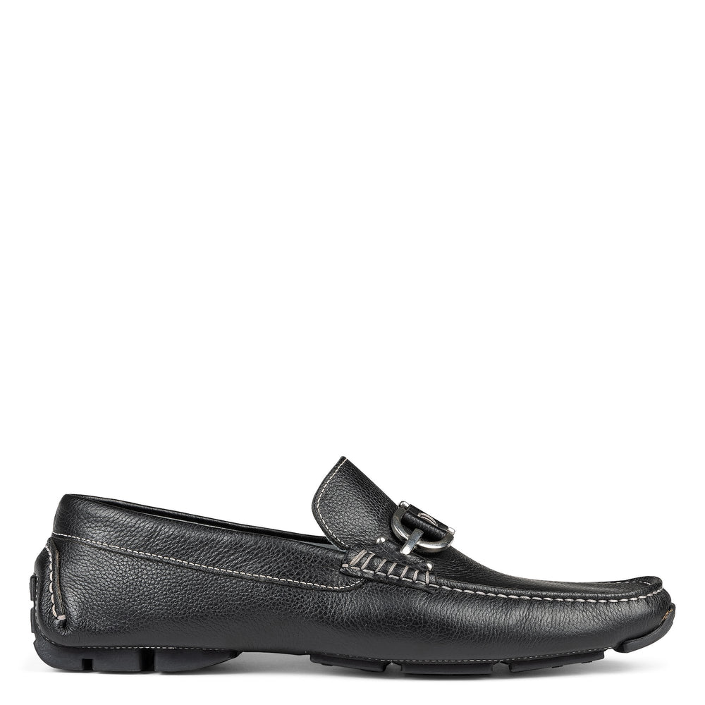 DACIO DRIVER | Men Donald Pliner Shoes Black Tumbled Leather