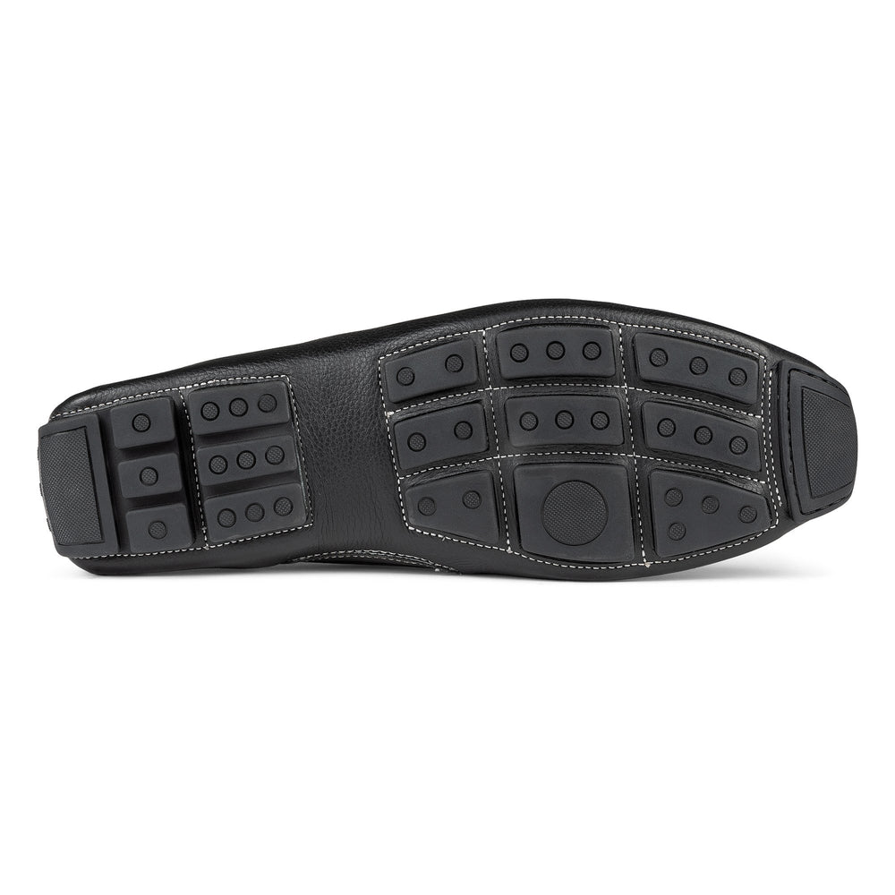 DACIO DRIVER | Men Donald Pliner Shoes Black Tumbled Leather