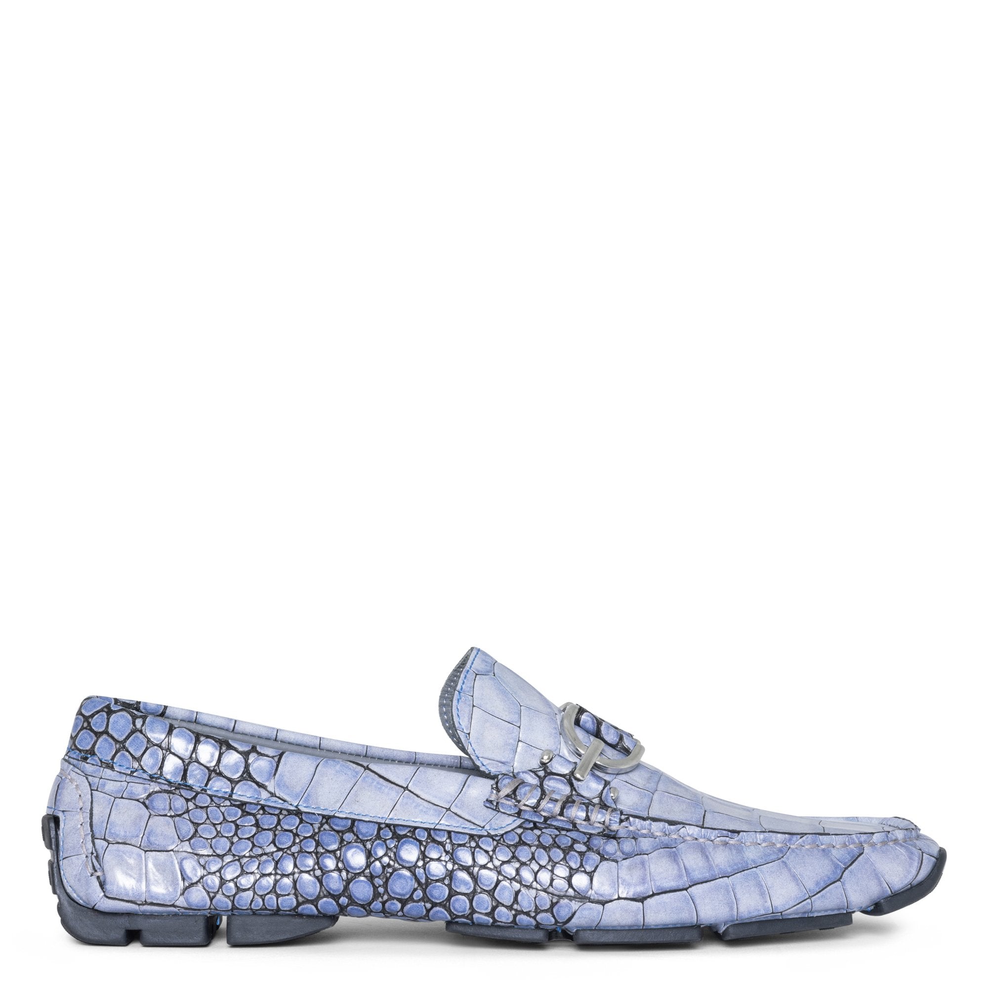 DACIO DRIVER | Men Donald Pliner Shoes Ocean Blue Croco