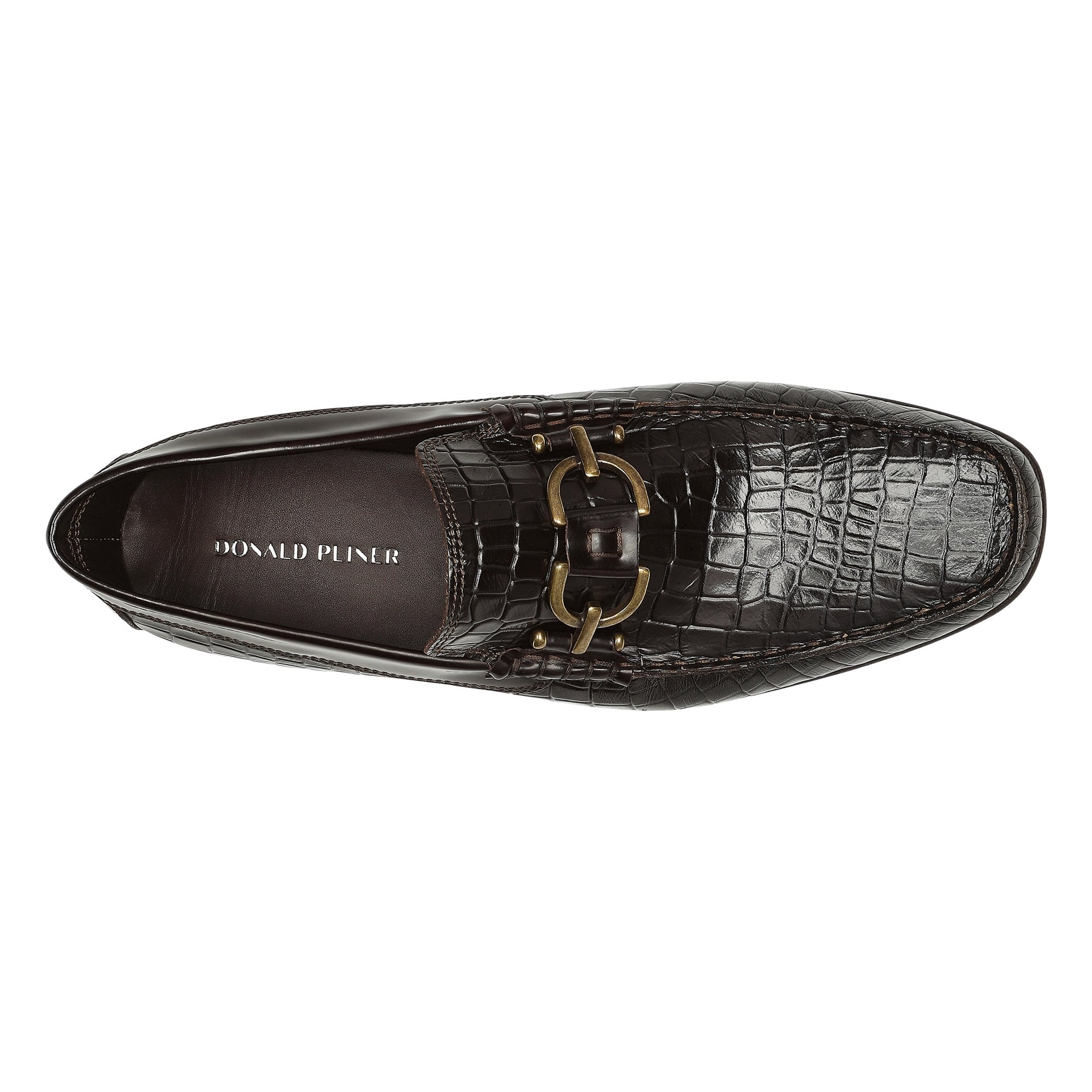 DACIO | Men Donald Pliner Shoes Dark Brown Croco